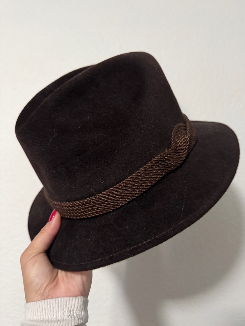 Vintage Capas Collection Brown Fur Felt Fedora Western Hat Size 7